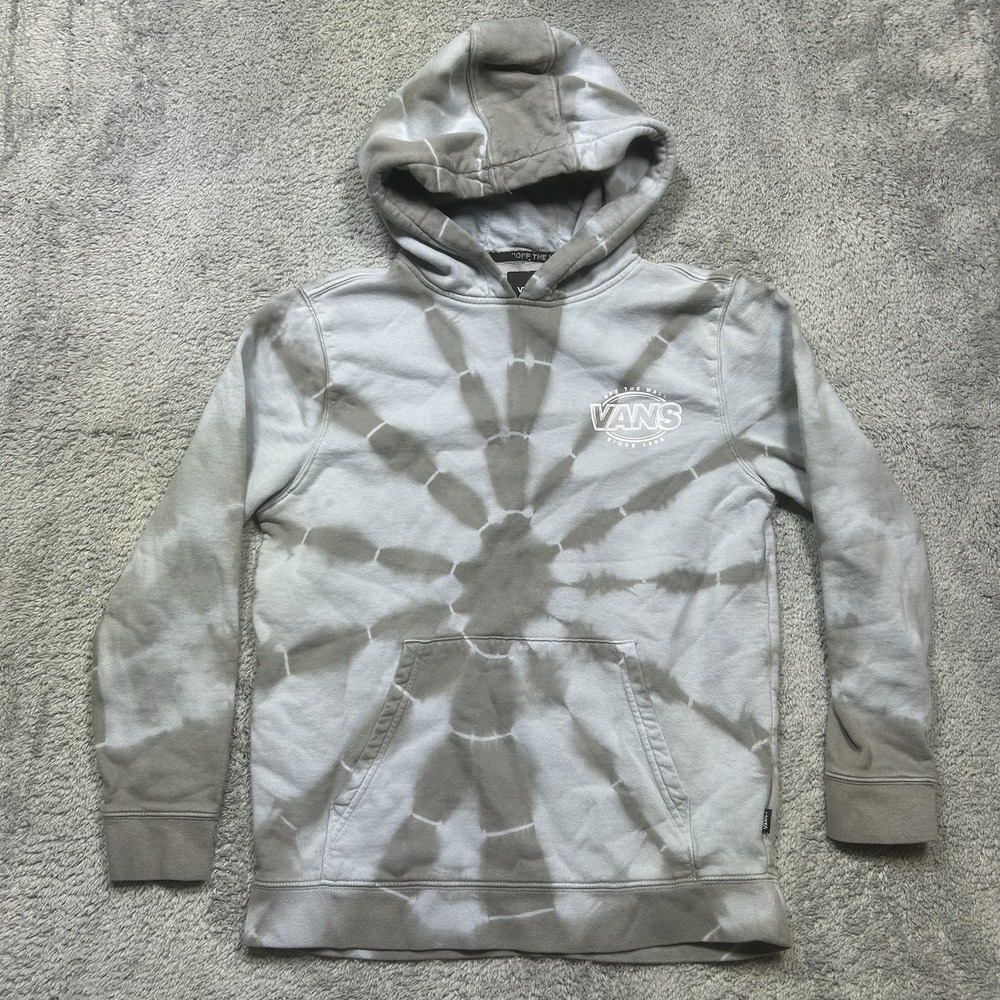 Vans Pullover Hoodie‎ Tie Dye Graphic Logo Sweatshirt Casual Comfy Girls L